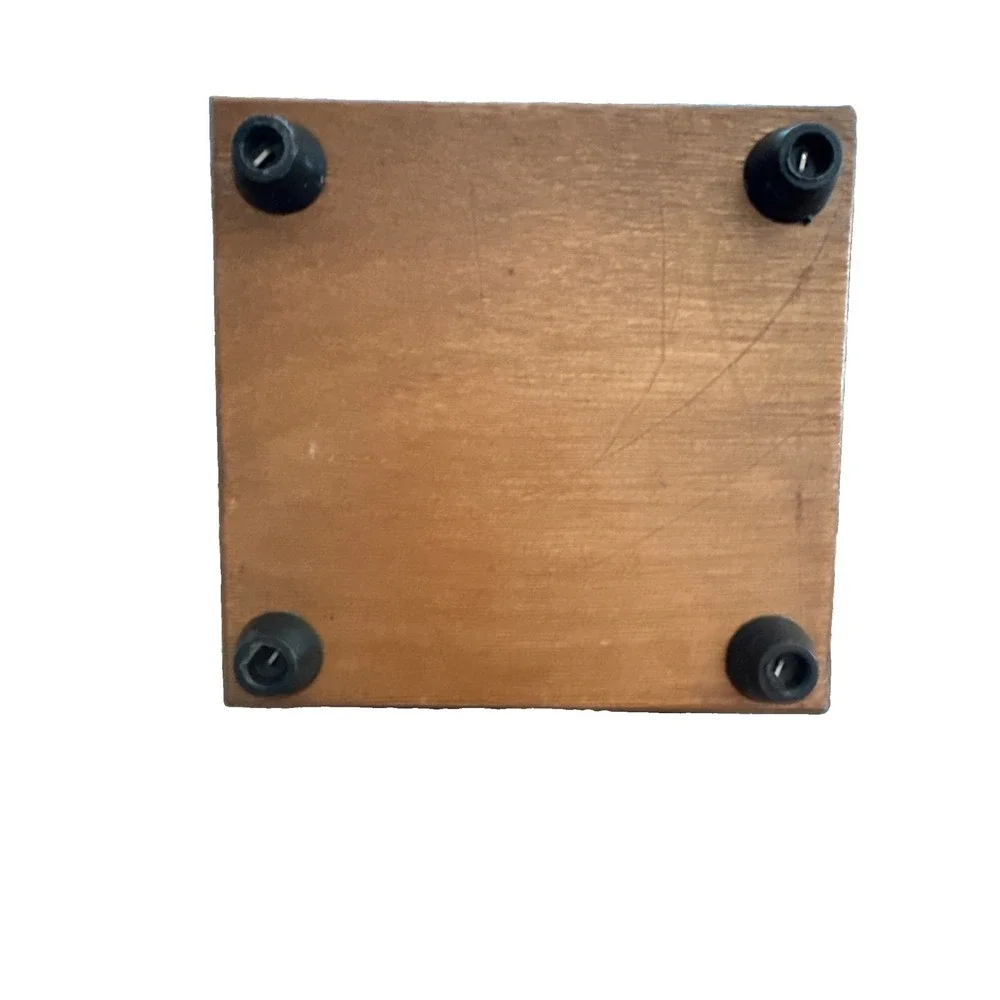 Vintage 1980's Solid Wood Napkin Holder